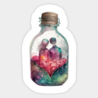 Bottle Couple Sticker